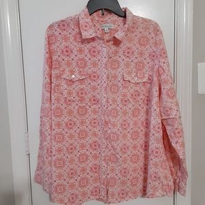 Kim Rogers Woman long sleeve button up shirt, 3X